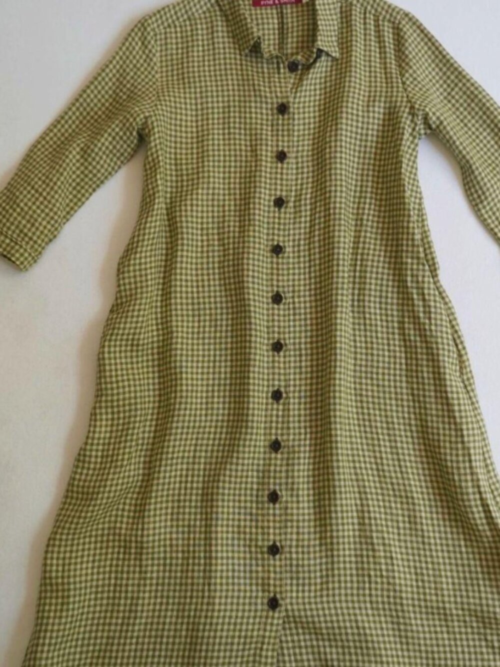 Pyne & Smith Clothiers No.39 The Linen Shirtdress in Wimbleton, size Small - Picture 3 of 4